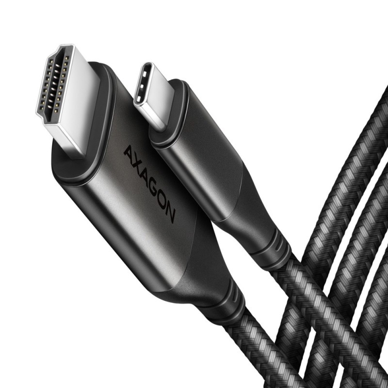 Axagon RVC-HI2MC câble vidéo et adaptateur 1,8 m USB Type-C HDMI Noir