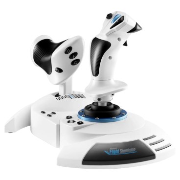Thrustmaster T.Flight Hotas 5 Microsoft Flight Simulator Edition Blanc USB simulation de vol Numérique PC, PlayStation 5,