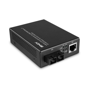 Lindy Convertisseur de média SC 10 100 1000 Base-T vers 1000 Base-FX, Multimode