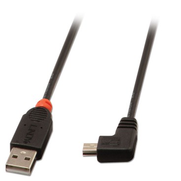Lindy Câble USB 2.0 type A   mini-B coudé, 0.5m