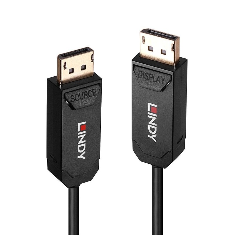 Lindy Câble DisplayPort 2.0 UHBR10 Hybride Fibre Optique 10m
