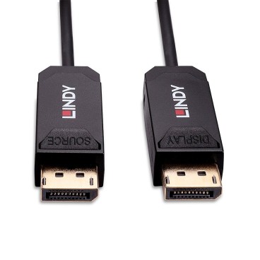 Lindy Câble DisplayPort 2.0 UHBR10 Hybride Fibre Optique 10m