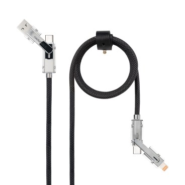 Nanocable 10.01.2601 câble USB USB 2.0 1 m USB A USB C USB C Lightning 27 W Noir, Gris