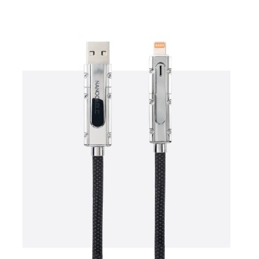 Nanocable 10.01.2601 câble USB USB 2.0 1 m USB A USB C USB C Lightning 27 W Noir, Gris