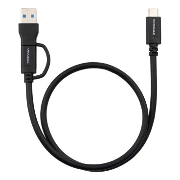 Nanocable 10.01.4803 câble USB USB 3.2 Gen 2 (3.1 Gen 2) 3 m USB A USB C USB C 10 Gbit s 60 W Noir