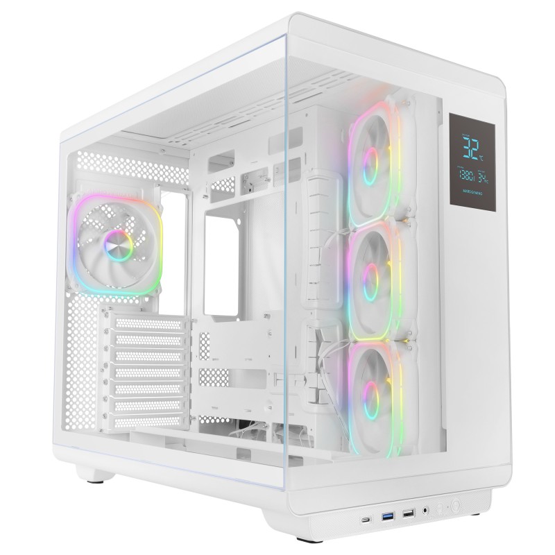 Mars Gaming MCREVPROW unité centrale Midi Tower Blanc
