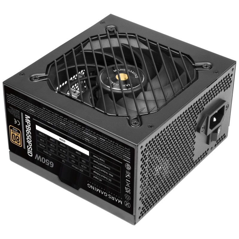 Mars Gaming MPB650PSID unité d'alimentation d'énergie 650 W Noir