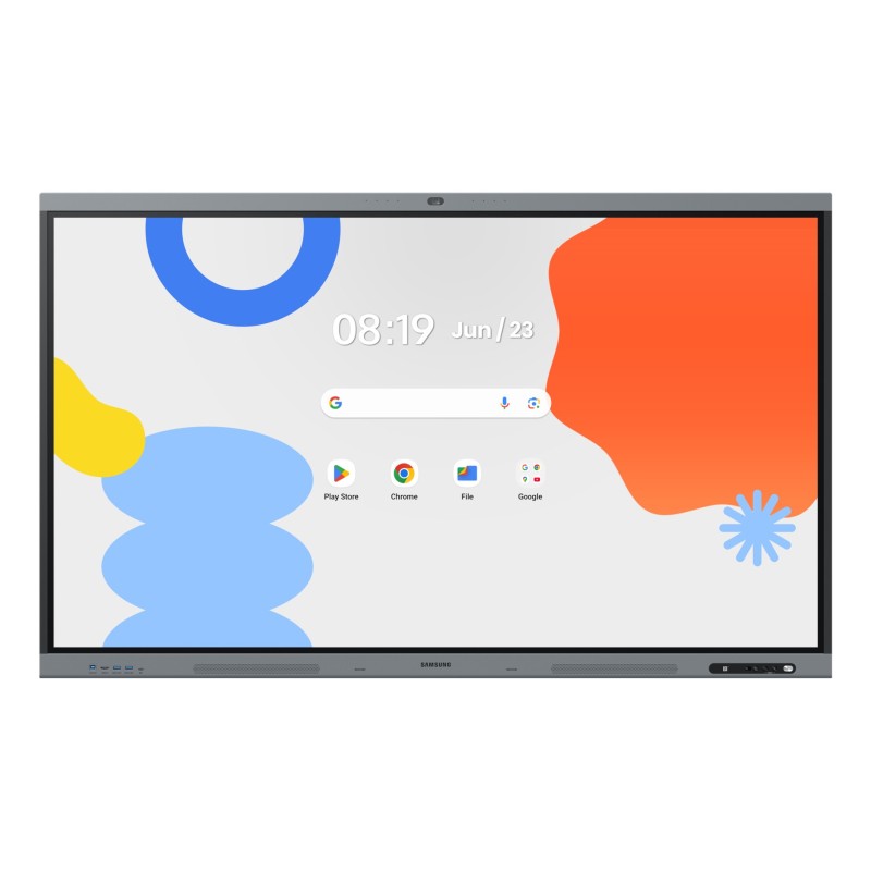 Samsung LH75WAFPLGC tableau blanc interactif 190,5 cm (75") 3840 x 2160 pixels Écran tactile Noir, Gris