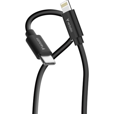 Verbatim 32392 câble Lightning 1 m Blanc, Noir