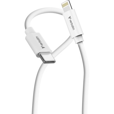 Verbatim 32392 câble Lightning 1 m Blanc, Noir