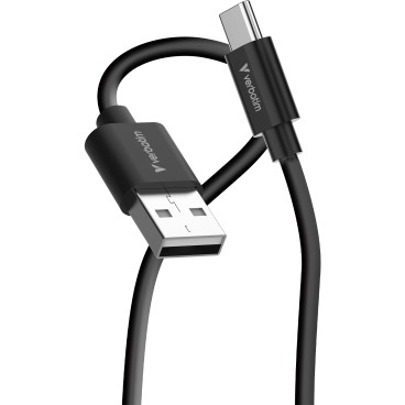 Verbatim 32393 câble USB USB 2.0 1 m USB A USB C 0,48 Gbit s 18 W Noir, Blanc