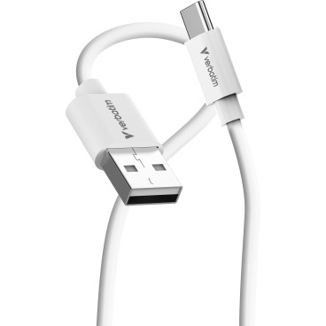Verbatim 32393 câble USB USB 2.0 1 m USB A USB C 0,48 Gbit s 18 W Noir, Blanc