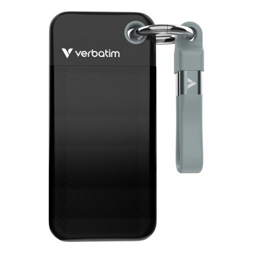 Verbatim Pocket SSD 256 Go USB Type-C 3.2 Gen 2 (3.1 Gen 2) Noir, Gris
