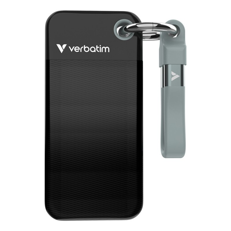 Verbatim Pocket SSD 256 Go USB Type-C 3.2 Gen 2 (3.1 Gen 2) Noir, Gris