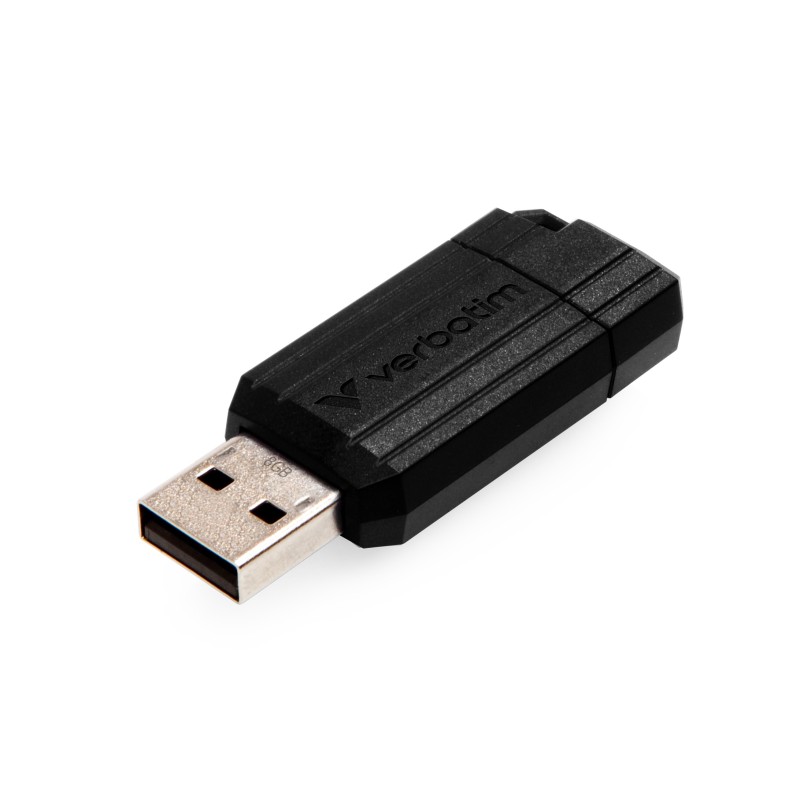 Verbatim Micro-clé USBPinStripe de 8 Go - noire