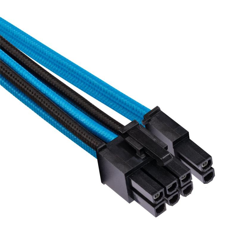 CORSAIR Premium m Sleeved Split PCIe T4 Bleu/Noir