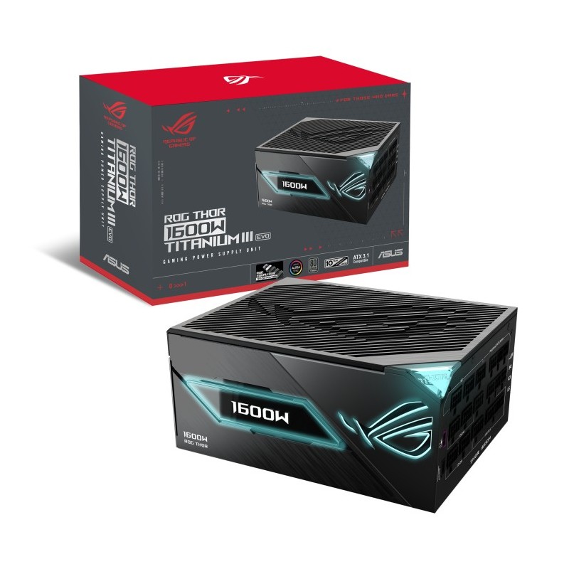 ASUS ROG -THOR-1600T3-GAMING-EVO unité d'alimentation d'énergie 1600 W 20+4 pin ATX ATX Gris