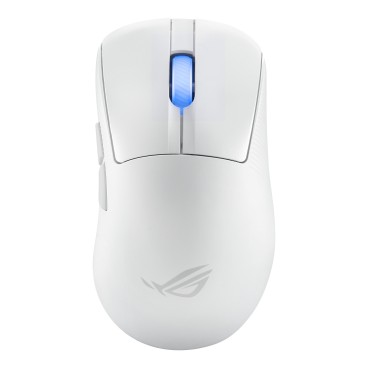 ASUS ROG Keris II Ace Wireless AimPoint White souris Gaming Droitier RF Wireless + Bluetooth + USB Type-A Optique 42000 DPI