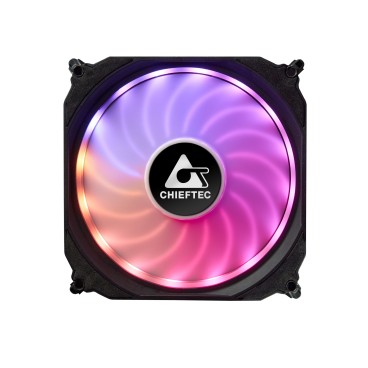 Chieftec CF-3012-RGB système de refroidissement d’ordinateur Boitier PC Ventilateur 12 cm Noir