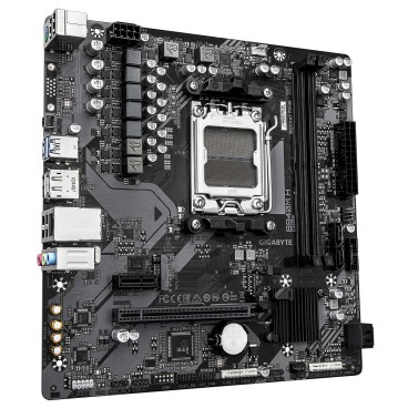GIGABYTE B840M H Carte Mère - Processeurs AMD Ryzen 9000, VRM 5+2+2 phases, jusqu’à 7200MHz DDR5 (O.C), 1xPCIe 4.0 M.2, LAN