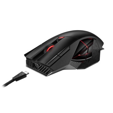 ASUS ROG Spatha X souris Gaming Droitier RF Wireless + USB Type-C Optique 19000 DPI