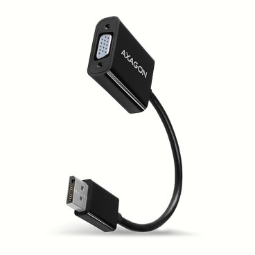 Axagon RVD-VGN câble vidéo et adaptateur 0,15 m DisplayPort VGA (D-Sub) Noir
