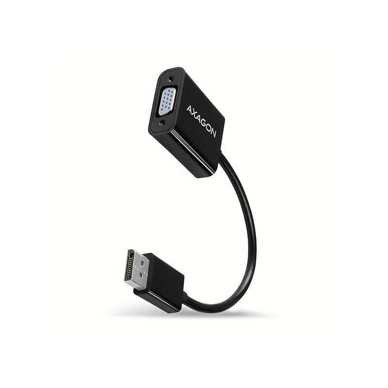 Axagon RVD-VGN câble vidéo et adaptateur 0,15 m DisplayPort VGA (D-Sub) Noir