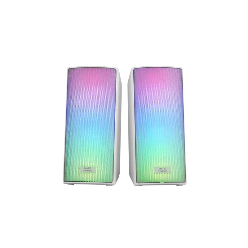 Mars Gaming MSRGB2W haut-parleur portable et de fête Enceinte portable stéréo Blanc 15 W