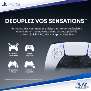 Sony Interactive Entertainment DualSense Bleu, Noir Bluetooth USB Manette de jeu Analogique Numérique Android, MAC, PC,
