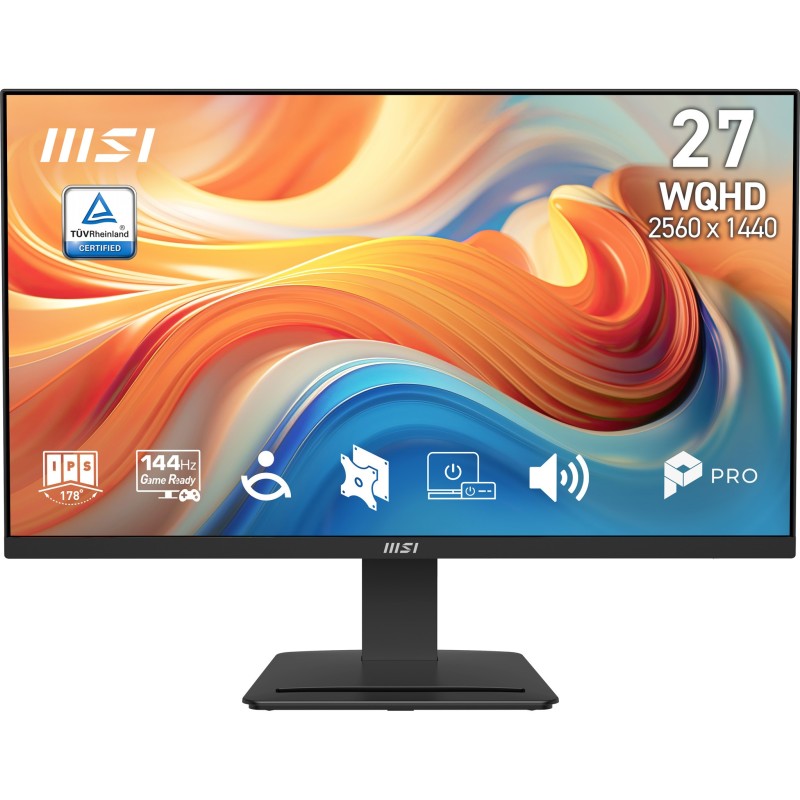 MSI Pro MP273Q E14 écran plat de PC 68,6 cm (27") 2560 x 1440 pixels Wide Quad HD Noir
