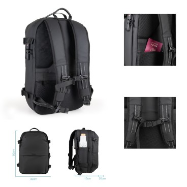 TooQ Sac À Dos De Voyage Avec Système De Compression Sous Vide Avec Pompe À Air