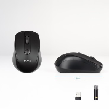 TooQ TQMW-1103-B souris Universel Ambidextre RF sans fil Optique 1600 DPI
